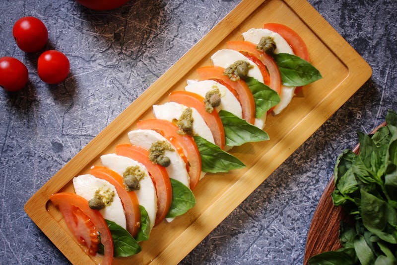 Caprese Salad - Fresh mozzarella, tomato, and basil