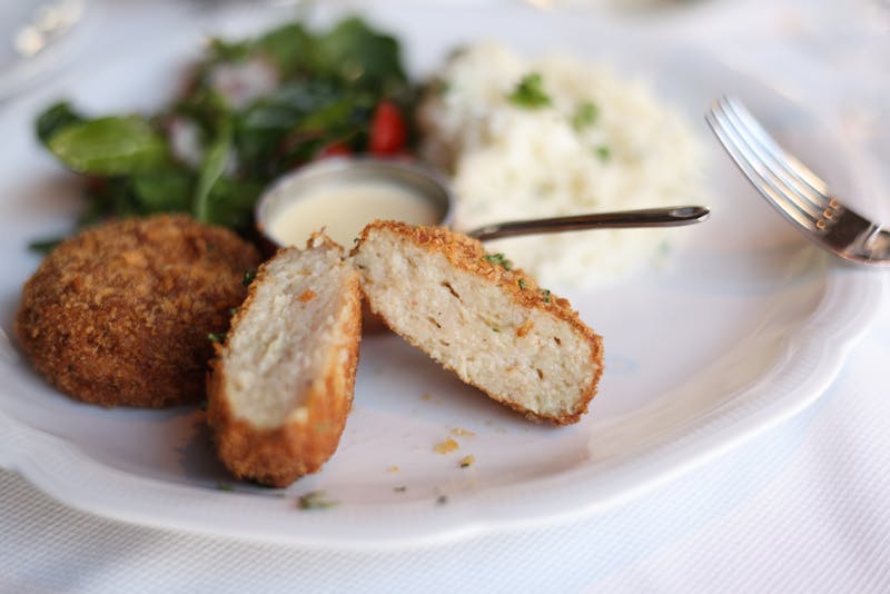 Chicken Milanese - Breaded chicken cutlet with arugula salad